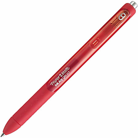Paper Mate® InkJoy Gel Pens, Pack Of 12, Medium Point, 0.7 mm, Red Barrel, Red Ink