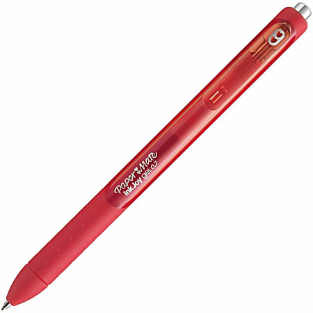 Paper Mate® InkJoy Gel Pens, Pack Of 12, Medium Point, 0.7 mm, Red Barrel, Red Ink