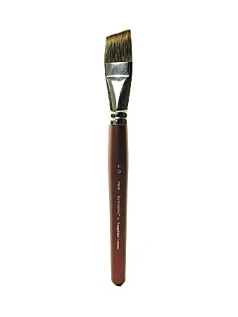 Royal & Langnickel Sabletek Short-Handle Paint Brush, L95060, 1", Angular Bristle, Dark Brown