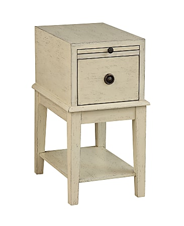 Coast to Coast 1-Drawer Wood Chest Table, Off-White