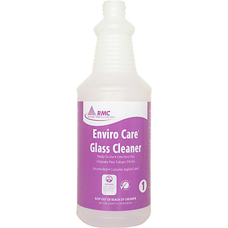 RMC Glass Cleaner Spray Bottle - 48 / Carton - Frosted Clear - Plastic