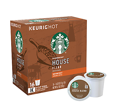 Starbucks® Single-Serve Coffee K-Cup®, House Blend, Carton Of 16