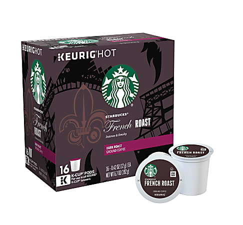Starbucks® Single-Serve Coffee K-Cup®, French Roast, Carton Of 16