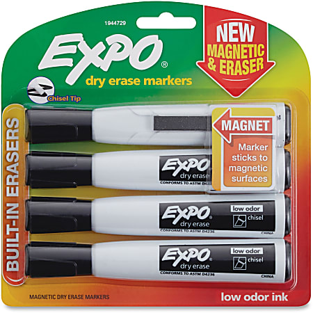  Charles Leonard Pocket Style Dry Erase Markers, Bullet Tip,  Assorted Colors, 4 Per Pack, 12 Packs : Office Products