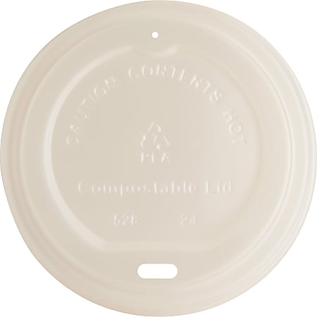 Genuine Joe Vented Hot Cup Lid - Polystyrene - 50 Lids/Pack - 1000 / Carton - White