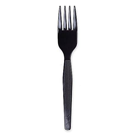 Dixie® Heavy/Medium-Weight Forks, Black, Pack Of 1,000