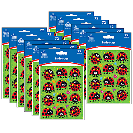 Carson Dellosa Education Stickers, Ladybugs, 72 Stickers Per
