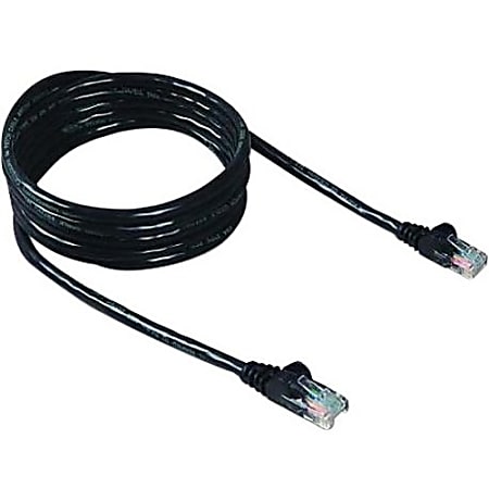 Belkin Cat.6 UTP Patch Network Cable - 20 ft Category 6 Network Cable for Network Device - First End: 1 x RJ-45 Network - Male - Second End: 1 x RJ-45 Network - Male - Patch Cable - Gold Plated Contact - Black