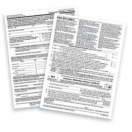 Office Depot® Brand W4/I9 Employer Tax Form Combo Pack, 8 1/2" x 11", Pack Of 50