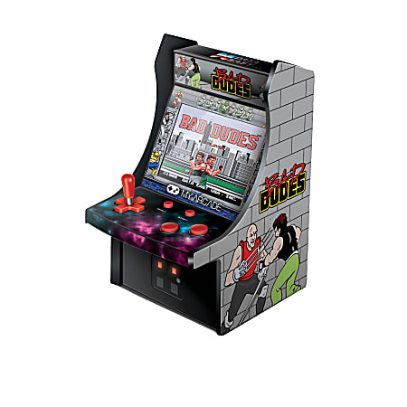 Dreamgear 6" Retro Bad Dudes Micro Arcade Cabinet, Green, DG-DGUNL-3214