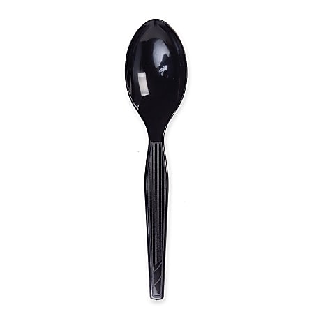 Dixie® Heavy/Medium-Weight Spoons, Black, Pack Of 1,000