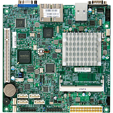 Supermicro X9SBAA-F Server Motherboard - Intel Atom - 8 GB DDR3 SDRAM Maximum RAM - DDR3-1066/PC3-8500, DDR3-1333/PC3-10600, DDR3-800/PC3-6400 - SoDIMM - 1 x Memory Slots - Gigabit Ethernet - 2 x USB 3.0 Port - 3 x RJ-45 - 4 x SATA Interfaces