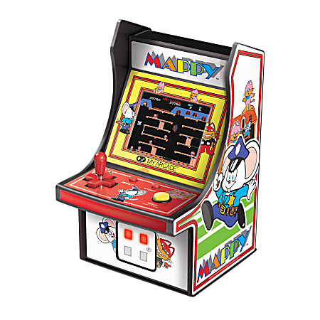 Dreamgear 6" Retro Mappy Micro Arcade Cabinet, White, DG-DGUNL-3224