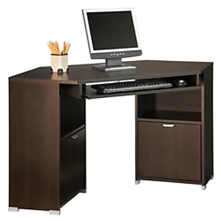 Sauder® Lynx Corner Desk, 28 3/4"H x 38"W x 38"D, Cinnamon Cherry