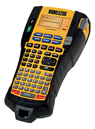 Dymo RhinoPRO 5200 Label Maker - Label, Tape - LCD Screen - Yellow - Auto  Power Off - for Industry