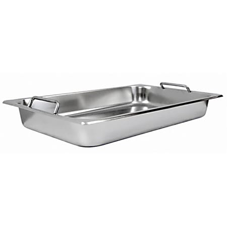 Winco Full Size Steam Table Pan, 20-3/4"L x 12-3/4"W x 2-1/2"D, Silver