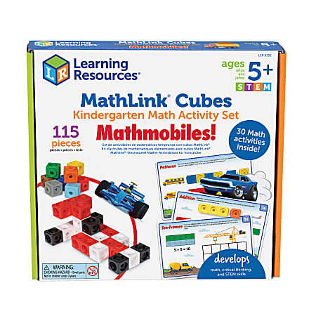Learning Resources Mathlink Cubes Kindergarten Math Activity Set, Mathmobiles!