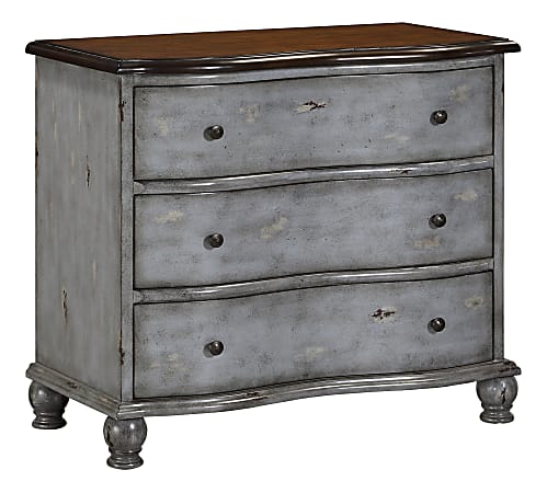 Coast to Coast 3-Drawer Wooden Chest, Blue