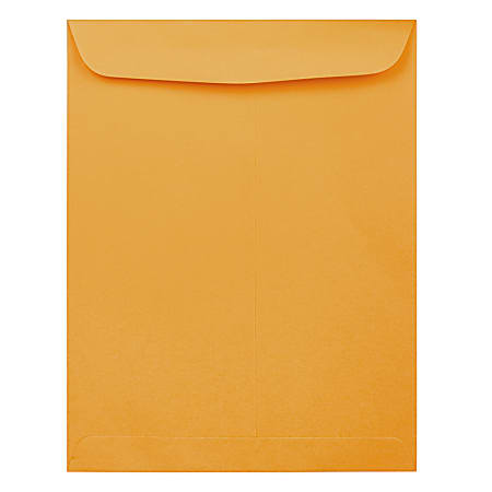 JAM Paper® Open-End 12" x 15-1/2" Envelopes, Gummed Closure Brown, Pack Of 100 Envelopes
