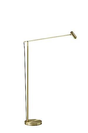 Adesso® ADS360 Crane LED Floor Lamp, 60-1/2"H, Brushed Gold