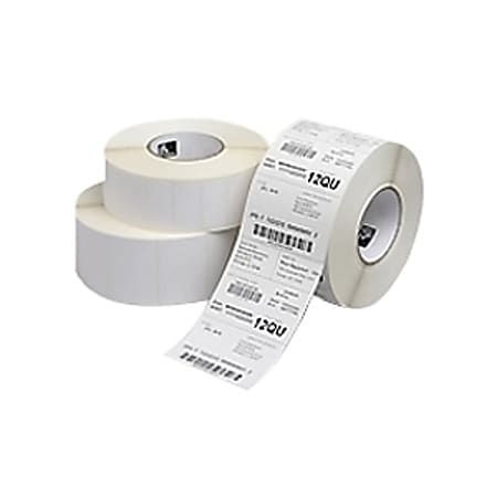 Zebra Z-Select 4000T (Label & Ribbon Kit) - 3 1/2"x 1 1/2" - Permanent Adhesive - Thermal Transfer - White - HC10000665K