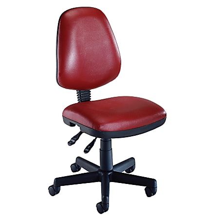 OFM Computer Anti-Microbial Vinyl Task Chair, Wine/Black