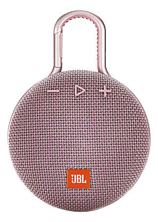 JBL Clip 3 Portable Bluetooth® Speaker, Pink, JBLCLIP3PINK