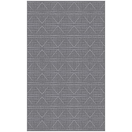 GelPro NeverMove Beckham Area Rug, 3’ x 5’, Gray