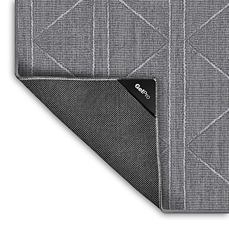 GelPro NeverMove Beckham Area Rug 3 x 5 Gray - Office Depot