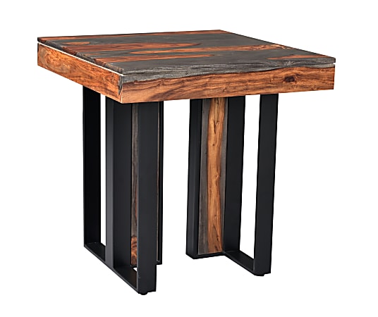 Coast To Coast Sierra End Table, 26"H x 26"W x 26"D, Brown