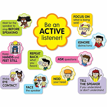 Scholastic K - 5 Active Listening Board Set - Skill Learning: Listening, Communication - 1 Set