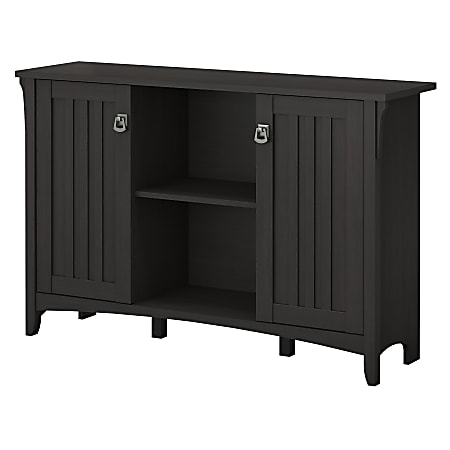 Bush Furniture Salinas Storage Cabinet With Doors, Vintage Black, Standard Delivery