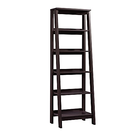 Sauder® Trestle 72"H 5-Shelf Bookcase, Jamocha Wood