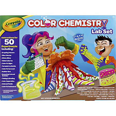 Crayola Chemistry Lab Set Steam Toy 50 Colorful Experiments - Theme/Subject: Fun - Skill Learning: Chemistry, Science Experiment, Educational, Creativity - 7 Year & Up