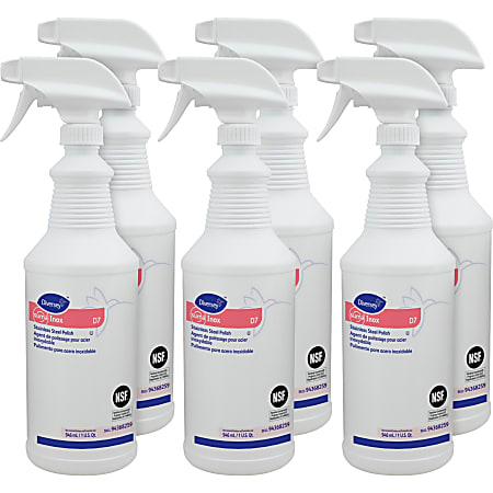 Diversey Suma Inox Stainless Steel Polish - Ready-To-Use - 32 fl oz (1 quart) - Hydrocarbon Scent - 6 / Carton - Luster - Clear
