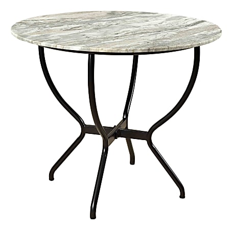Coast to Coast Madeline Round Dining Table, 30"H x 36"W x 36"D, Marble