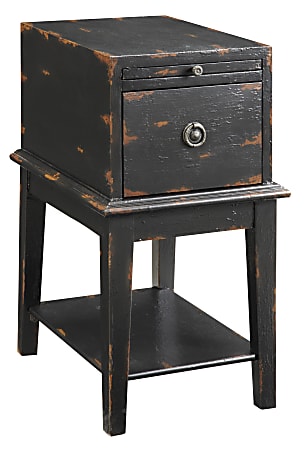 Coast to Coast 1-Drawer Wood Chest Table, Black