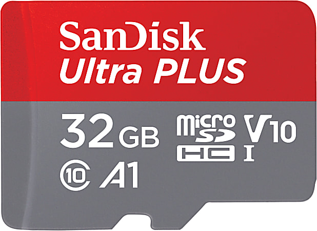 SanDisk Ultra PLUS microSD Card 32GB SDSQUB3 032 ANCMA - Office Depot