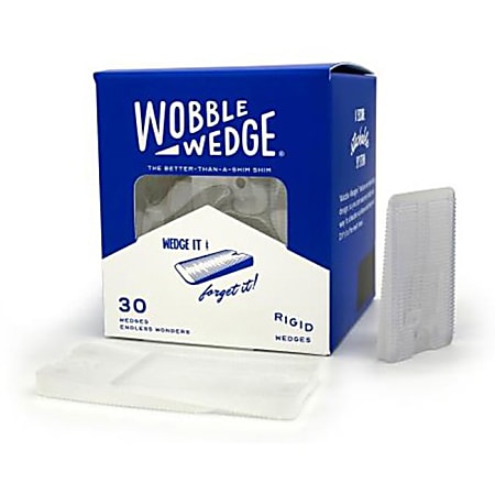 Wobble Wedge Translucent Wobble Wedges, Clear, Set Of 30 Wedges