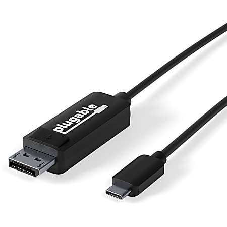 Plugable USB C to DisplayPort Bi Directional Cable 6 feet (1.8m) - (Supports Resolutions up to 4K at 60Hz), Driverless