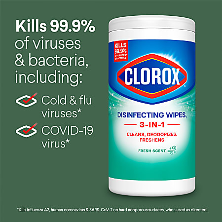 Clorox Disinfecting Bleach Free Cleaning Wipes Fresh Scent 35 Wipes Per  Canister Box Of 12 Canisters