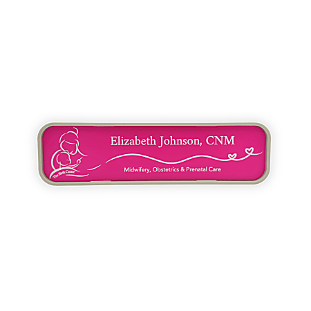 Custom Create Your Own Engraved Plastic Wall Sign/Name Plate With Round Corners And Plastic Holder,  2" x 8"