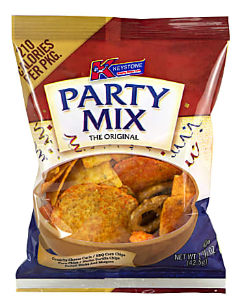 Keystone Party Snack Mix, 1.5 Oz, Box Of 60 Bags