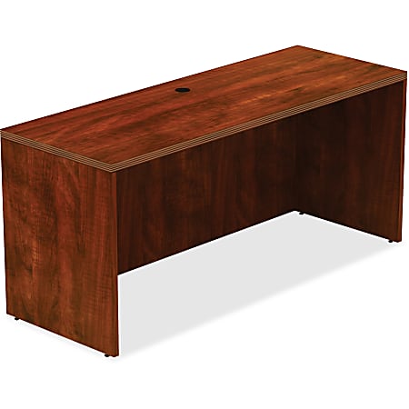 Lorell® Chateau 66"W Credenza Computer Desk, Cherry