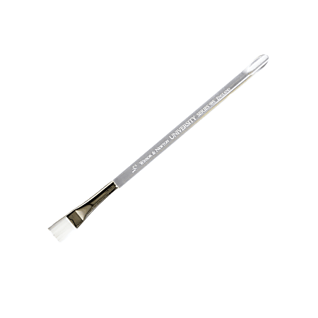 Winsor & Newton University Paint Brush Series 985, 1/2", Flat Bristle, Nylon, Black