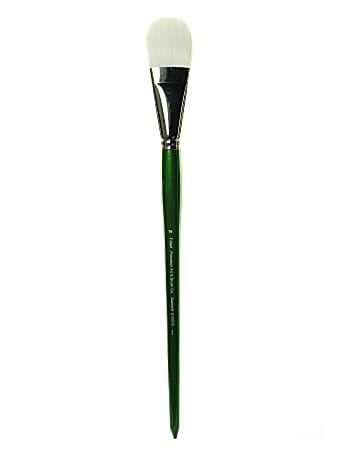 Princeton Bristle Oil And Acrylic Paint Brush 6100, Size 16, Filbert Bristle, Syntheitc, Green
