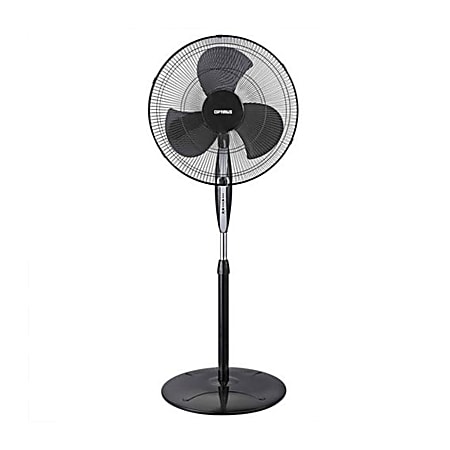 Optimus 18" Adjustable Oscillating Stand Fan, Black