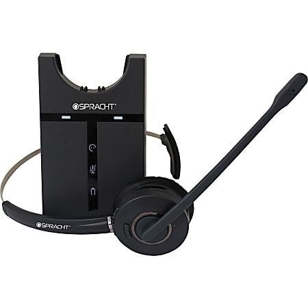 Spracht®ZUM Maestro Wireless DECT 6.0 Monoaural Over-the-Head USB Headset, Black