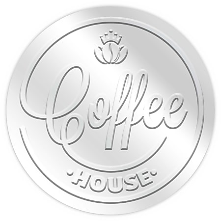 Custom Blind-Embossed Labels And Stickers, Foil Stock, 1-1/8" Circle, Box Of 500 Labels