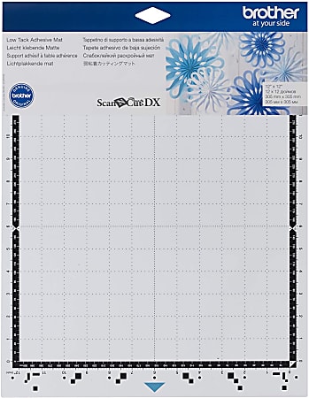 Brother ScanNCut DX Adhesive Mat, Low Tack, 12" x 12", White